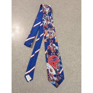 Buffalo Bills 90's Neck Tie 1990 Vintage Jim Kelly Ralph Marlin Made In USA